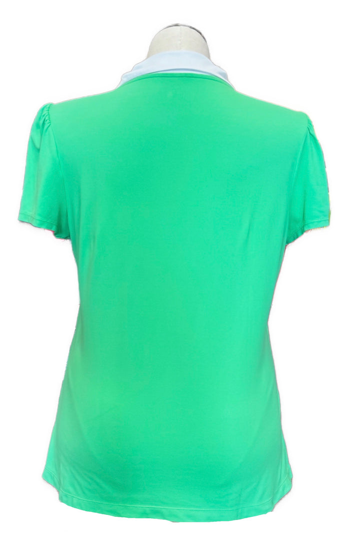 Women's Lilly Pulitzer Luxletic Green Golf Polo Size L MSP$108