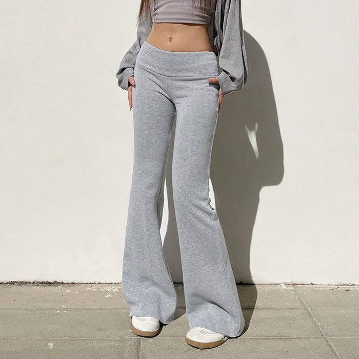 low waist leggings bootcut shape leg elongation view