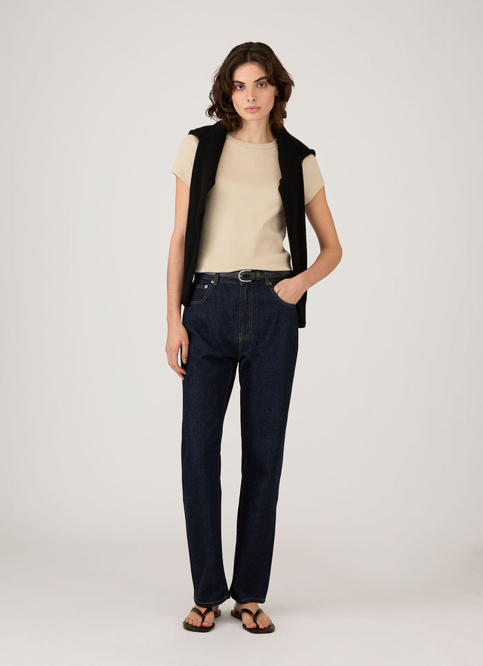 Women's Ribbed T-shirt in Hazelwood