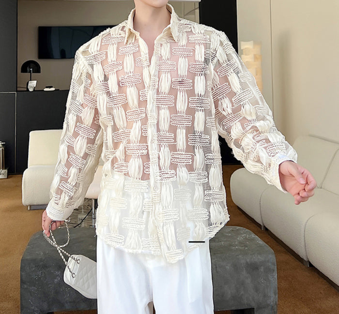 Woven Lacey Longsleeve Shirt by CRUX
