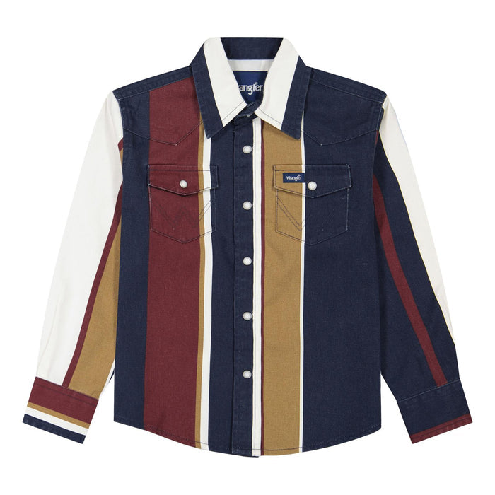 Wrangler Boys Vintage Brushpopper Western Shirt