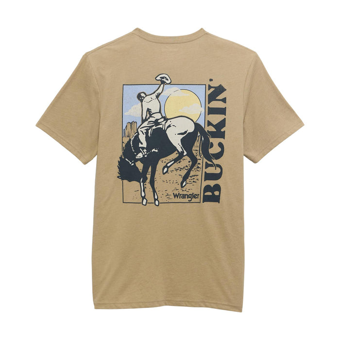 Wrangler Graphic Short Sleeve T-Shirt in Trench Coat Heather