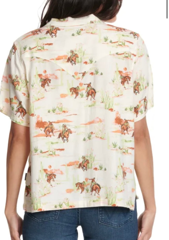 Wrangler retro button down graphic tee