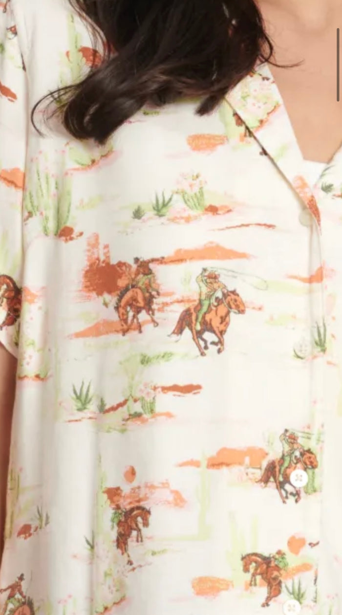 Wrangler retro button down graphic tee