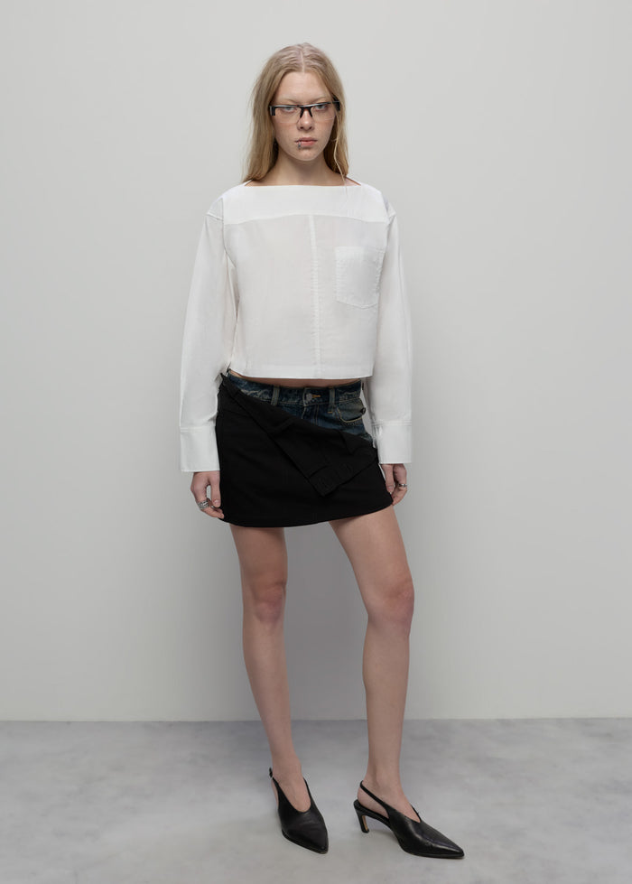 WRAP JEANS SKORT