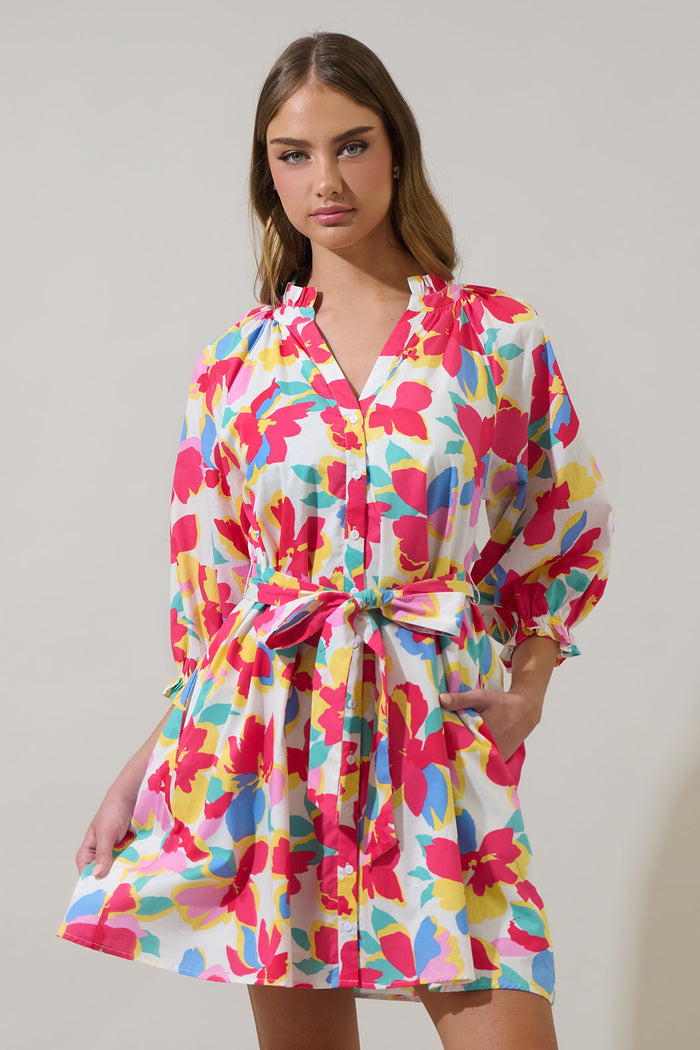 Yani Floral Tursa Shift Mini Dress