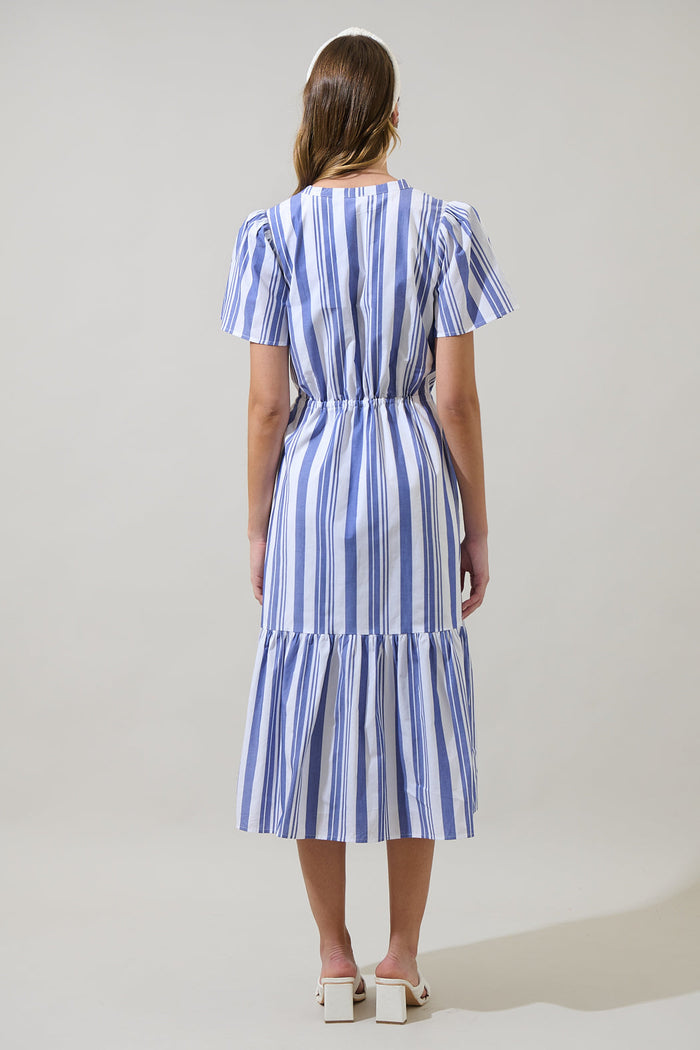 Yinny Stripe Lendra Midi Dress