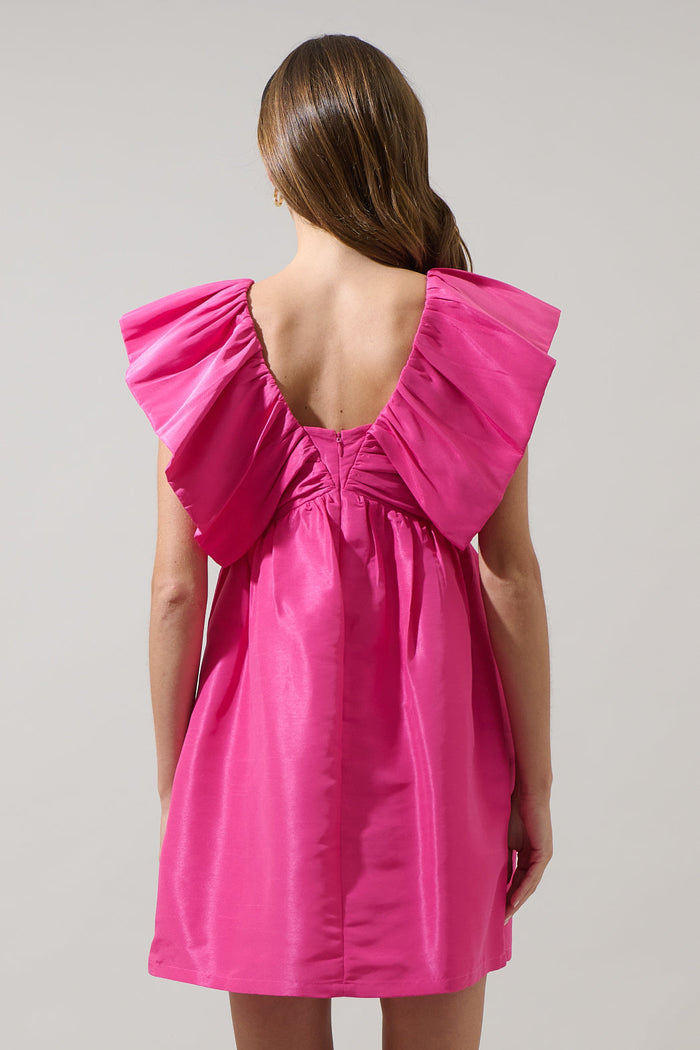 Ziona Satin Babydoll Mini Dress