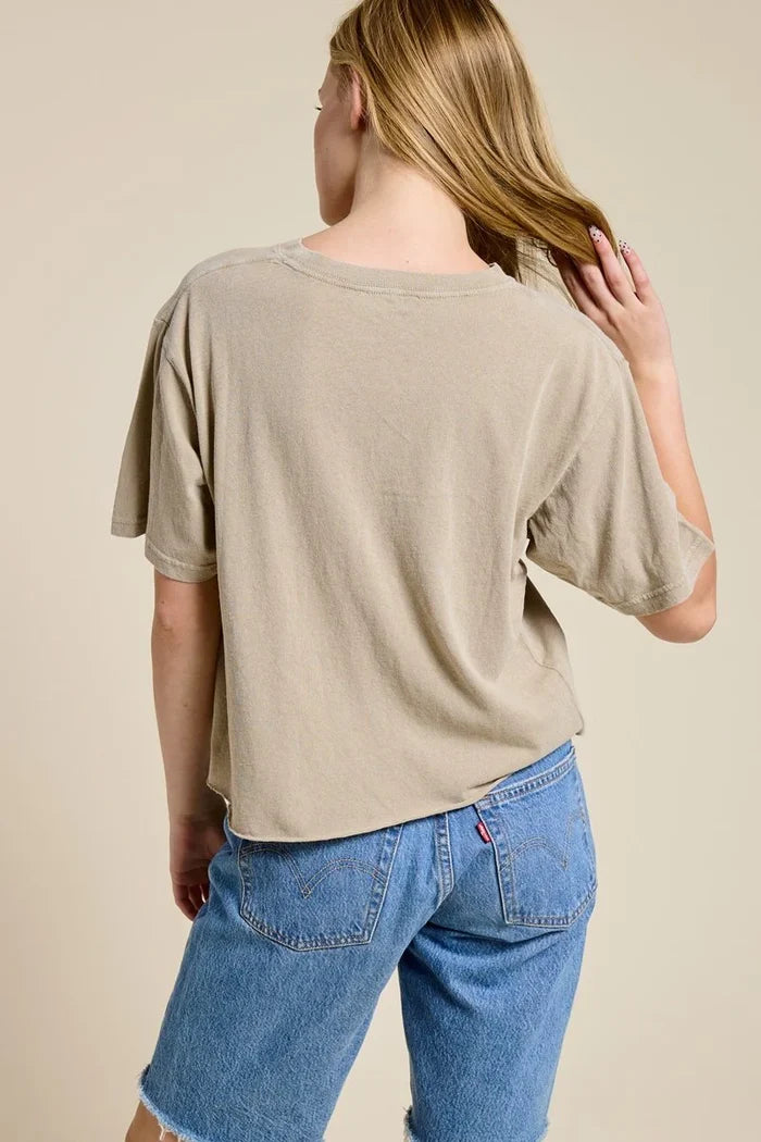 Zutter Puff Stitch Ride 'Em Cowboy Crop Tee